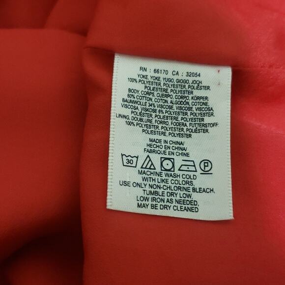 Anthropologie Maeve Lattice Neck Dress Red - Picture 10 of 10